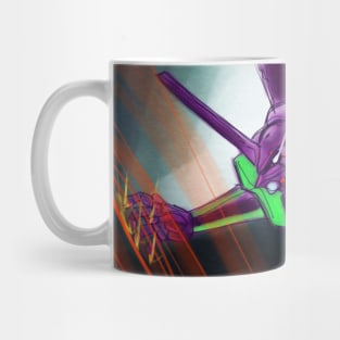 the monstrous mecha the eva 01 in neon genesis evangelion art Mug